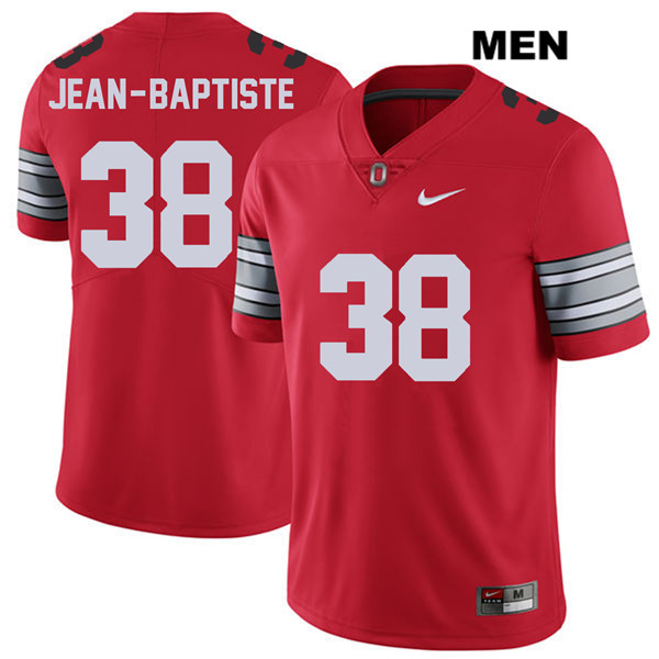 Ohio State Buckeyes Men's Javontae Jean-Baptiste #38 Red Authentic Nike 2018 Spring Game College NCAA Stitched Football Jersey OZ19Y05LB